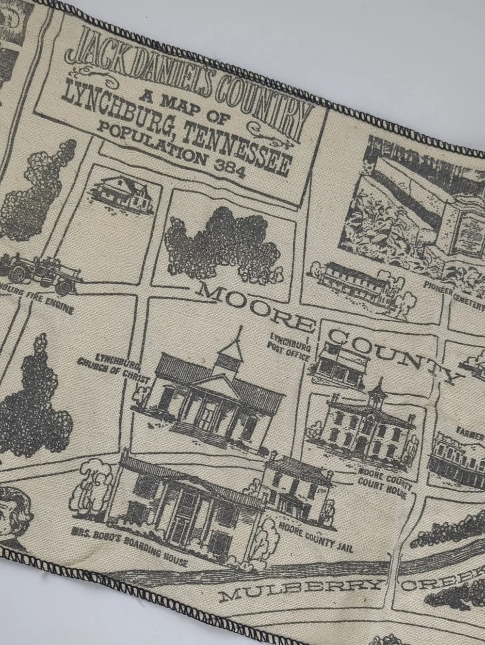 JACK DANIELS Rare Vintage 1960s Lynchburg Apron Bar Towel